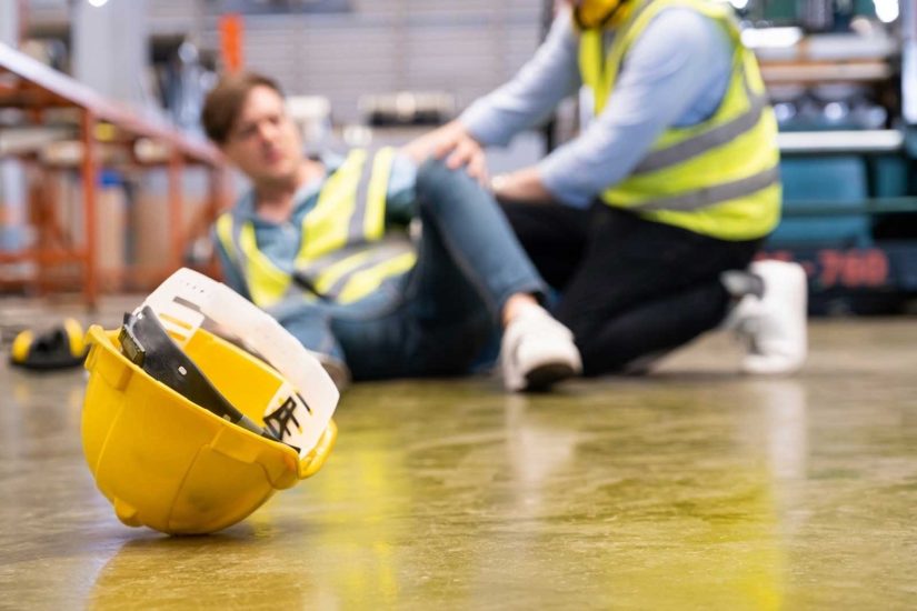 Man on floor during work needing workers comp insurance in Mount Holly, NC
